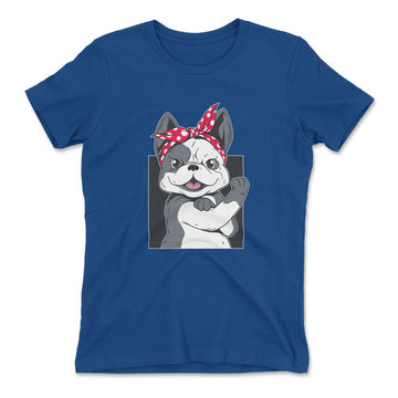 French Bulldog Womens T-Shirt in Royal color